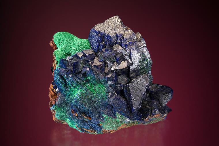 AZURITE on MALACHITE